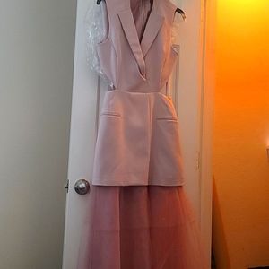 BCBG Sexy Cutout Vest Tulle Dress